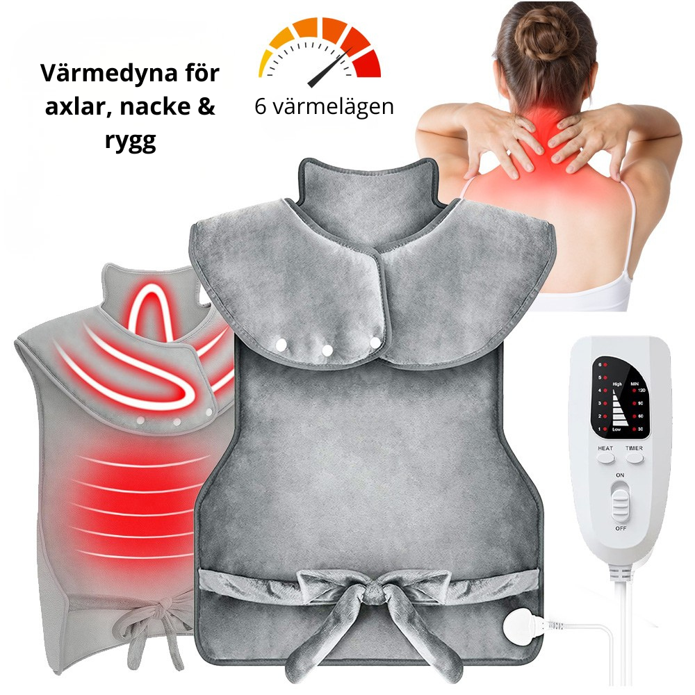 Almofada térmica para pescoço, ombros e costas.