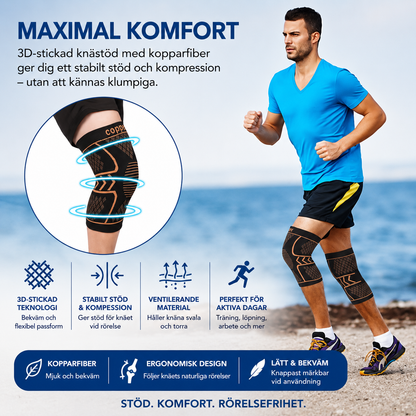 CopperFlex™ Kompressions knästöd 2-pack