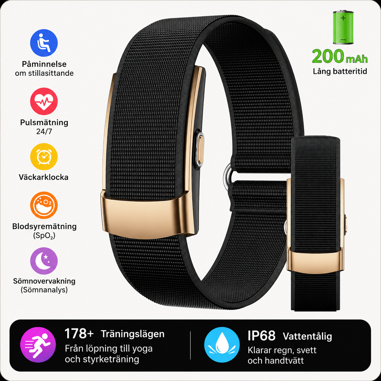 QX Air™ Smart Hälsoband