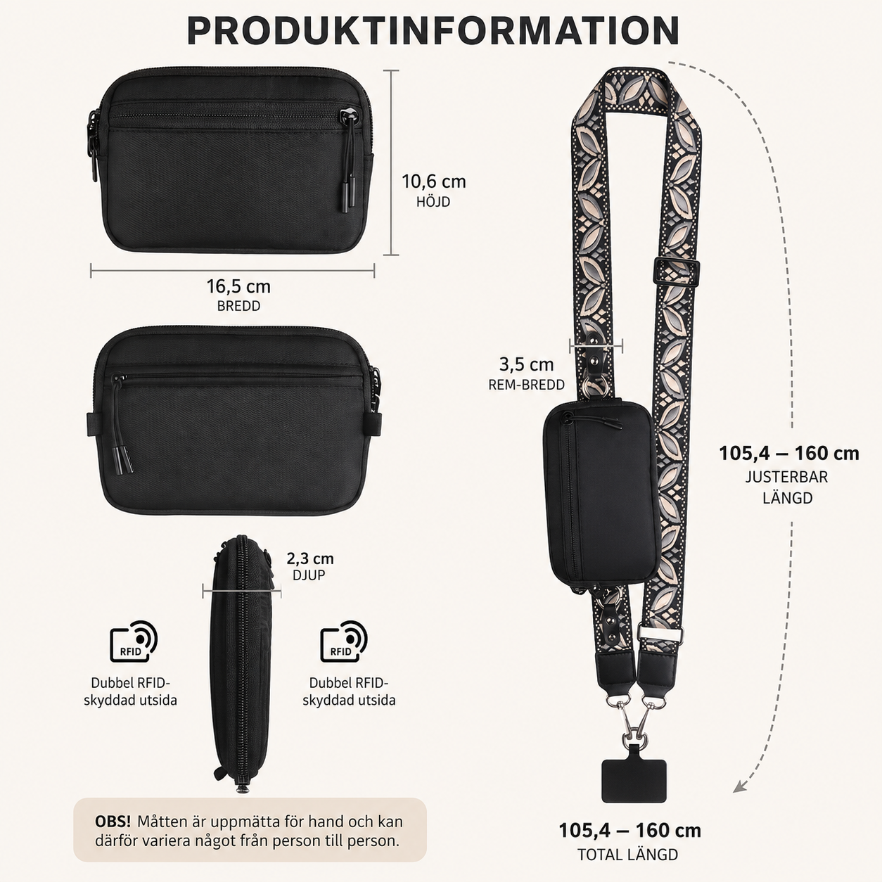 PocketStyle™ RFID Mobilväska