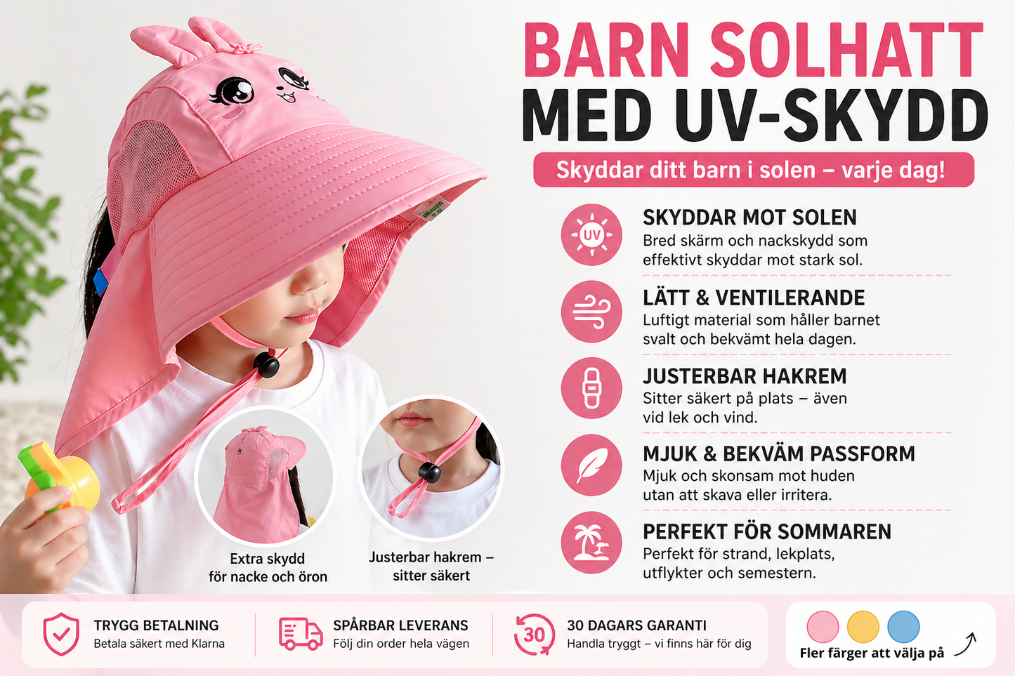 Barn Solhatt med UV-skydd