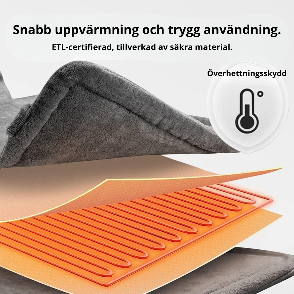 Almofada térmica para pescoço, ombros e costas.